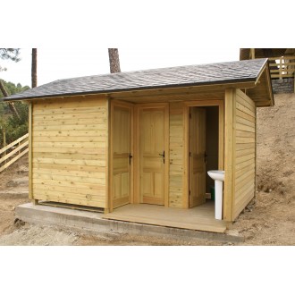 Conjunto de aseos y baño de discapacitados