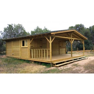 Cabaña de 42 m2 + porche