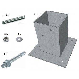 Herraje de soporte: pilonas en el exterior.