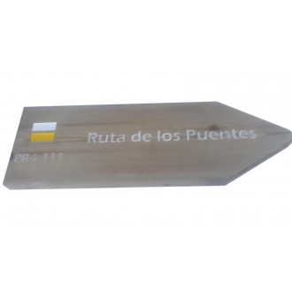 Flecha direccional con fresado